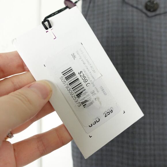 Ted Baker Endurance Sterling Small Checked Trouser Dress Pants Mens SZ 38L Gray - Picture 2 of 16